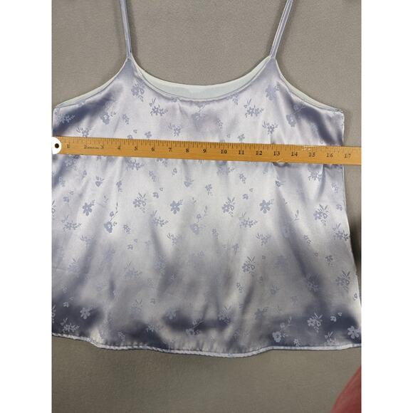 Altar'd state tank women's size x-small‎ baby blue satin spaghetti strap floral - Picture 3 of 8